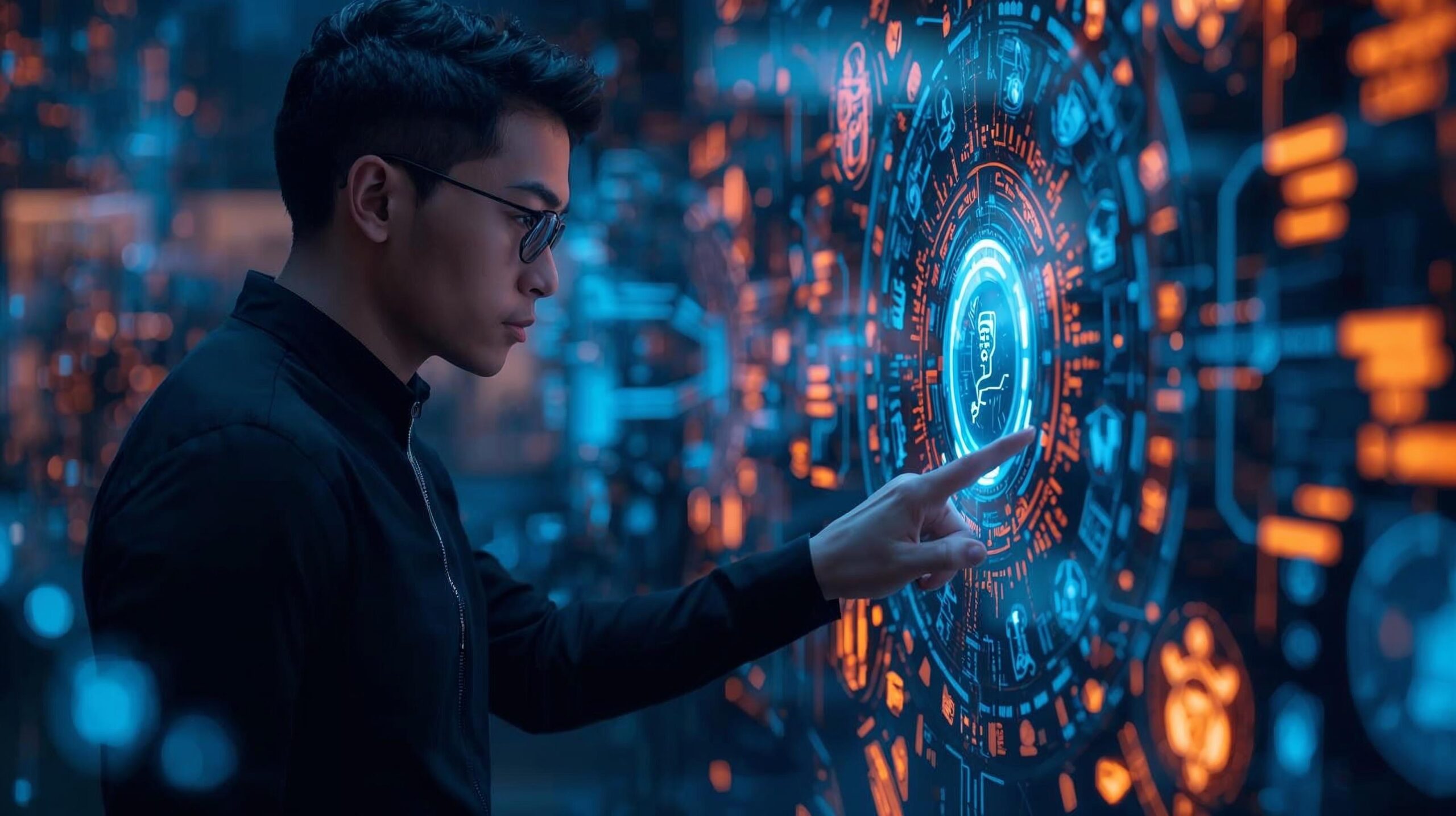 Person interacting with AI scaled